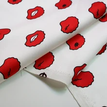 Красные губы ткань платье Skit текстиль украшение качество полиэстер саржа метр