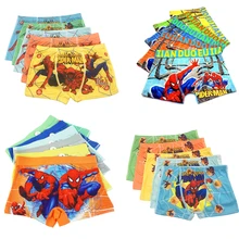 Lot de 5 boxers en coton pour garçons, sous-vêtements pour enfants de 3 à 11 ans, culotte Spiderman, nouveau modèle