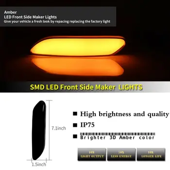 

Diodes Turn signal Safety Side Marker Lights For MINI Cooper 2011-2016