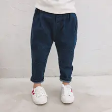 Весна ; стиль; детская одежда; детские джинсы с заплатками на коленях; повседневные брюки для детей 3-7 лет