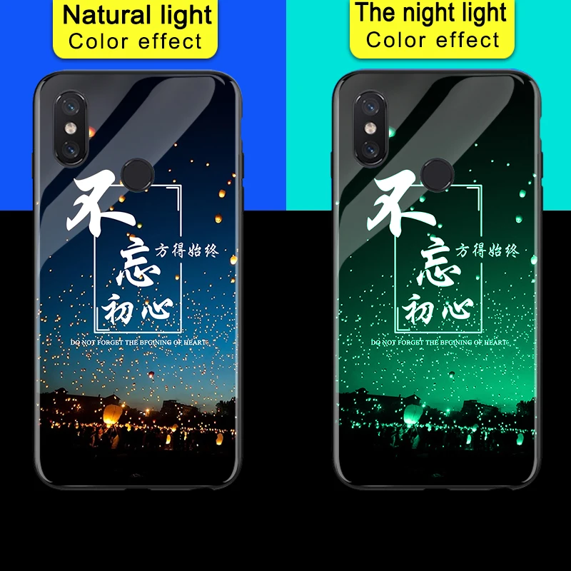 Роскошный стеклянный чехол Lu mi nous для Xiaomi mi Note 3 Max 2 3, стеклянная задняя крышка для Red mi Note 5A Prime Y1 чехол - Цвет: 37