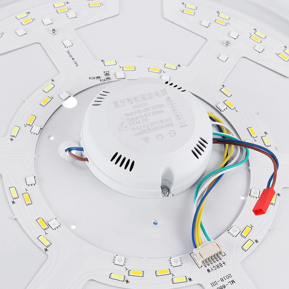 Redonda com Bluetooth Mudando a Luz de Teto Música Lâmpada Estrelado Montagem Embutida Pode Ser Escurecido Cor Led Rgb Mod. 255856 7 pode ser escurecido cor mudando a luz