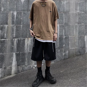 

Hip Hop Oversize Men 100% Cotton Tshirt Tops Tees Casual Solid High Street Vintage Women T-Shirts Camisetas Hombre