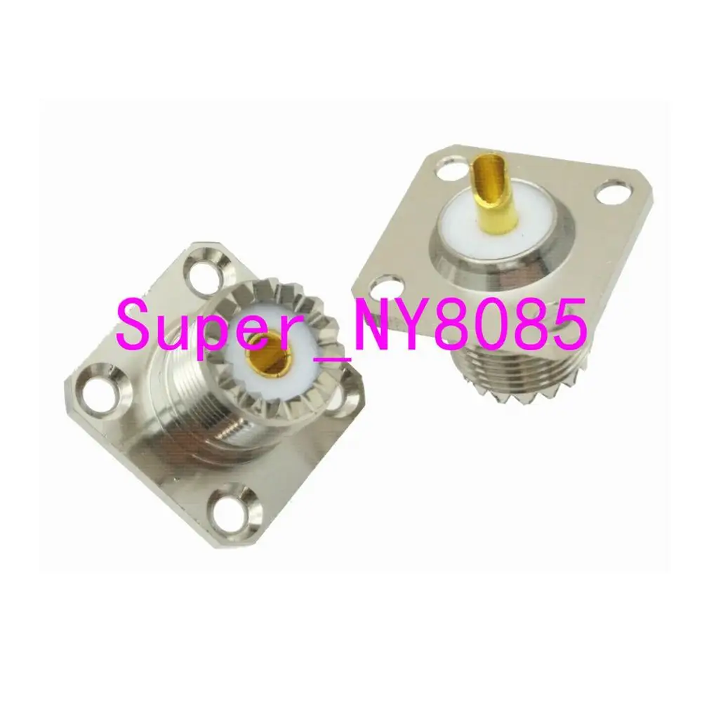 Conector So239 Uhf Jack Fêmea 4-orifícios Flange Montagem de Deck para Solda