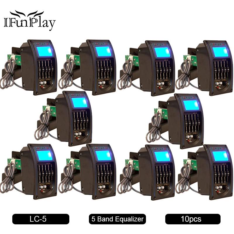 10 шт. 5 полос LC-5 гитары звукосниматель для акустической гитары ra предусилитель эквалайзер с цифровым тюнером