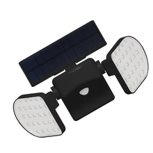 Вращающийся 56LED Солнечный настенный светильник Открытый сад гараж патио огни движения сенсор двойной головы прожекторы