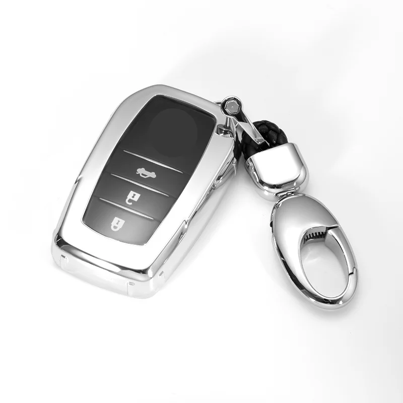 Все включено Мягкий ТПУ чехол для ключа автомобиля подходит для Toyota Camry Highlander Prado Crown Land Cruiser Prius Vitz Smart Key протектор чехол