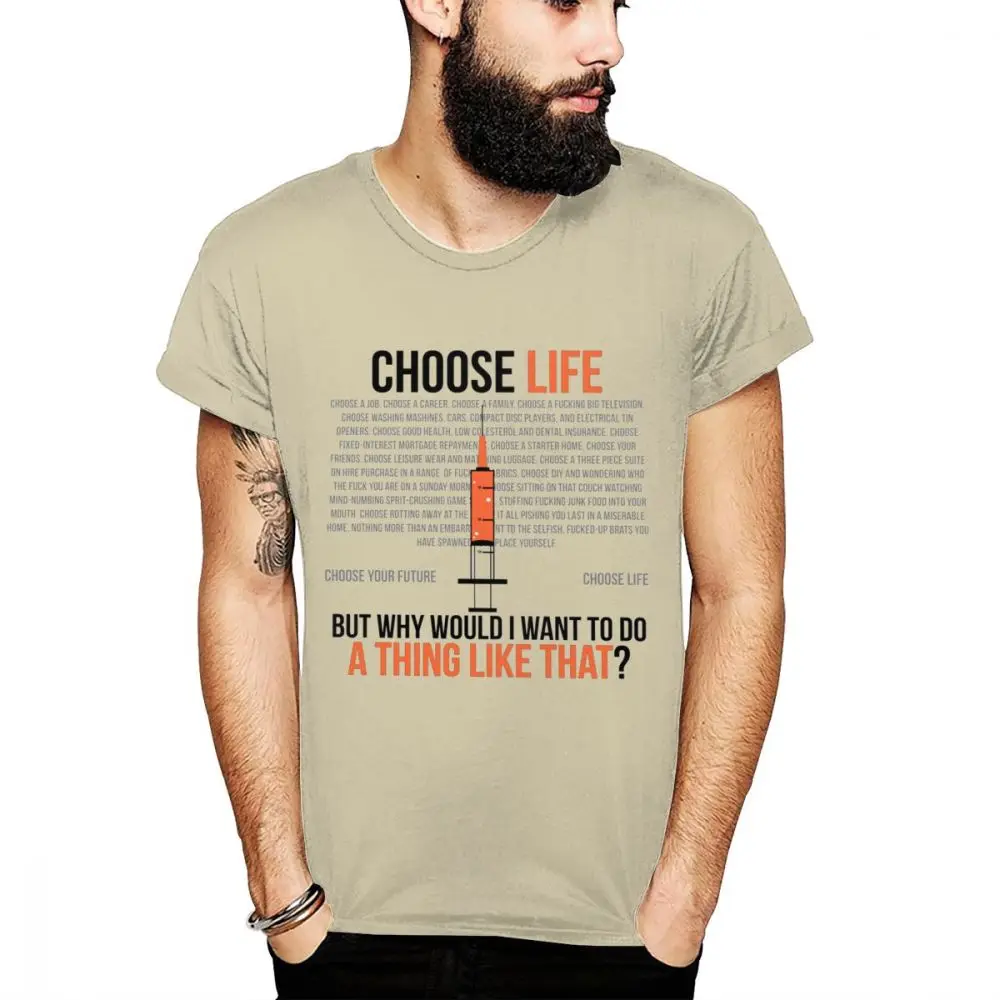 Crewneck Choose Life, тренировочная футболка в стиле хип-хоп для мужчин, хлопок, La Camiseta - Цвет: Хаки