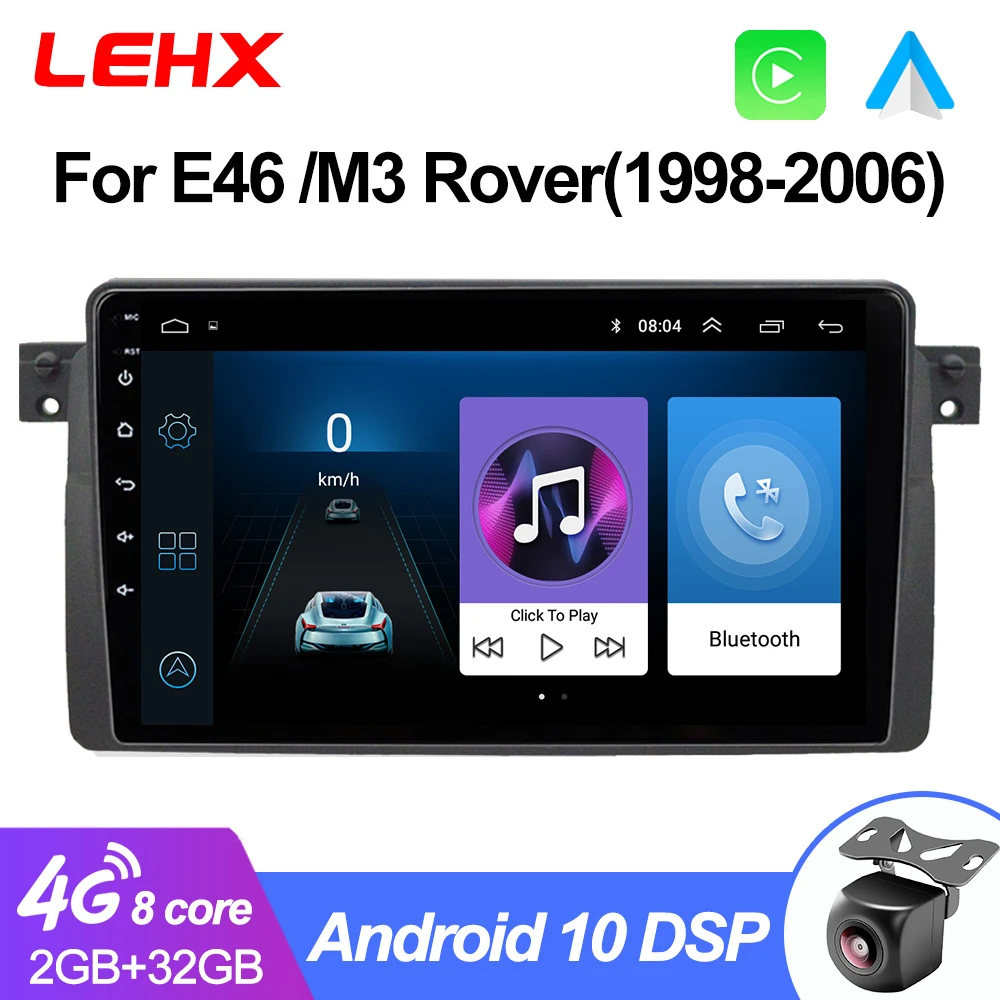 Lehx Android 10カーラジオ 4g Wifi Gps メディアプレーヤー ステレオ 2 Din 車用bmw E46 318 3 325 330 335 Car Multimedia Player Aliexpress