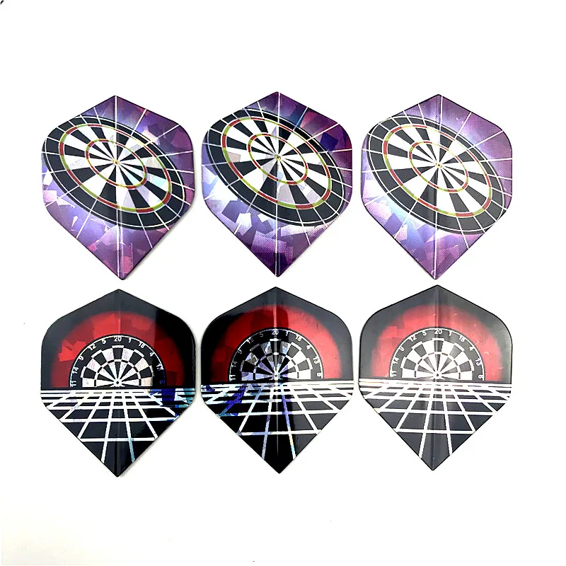 6pcs Горячая распродажа светоотражающие 6/8/9/12/30 шт. пвх лазерный дарт крыло дротика s Перелёты высокое качество прочный хорошее дротика Перелёты набор - Цвет: 6pcs