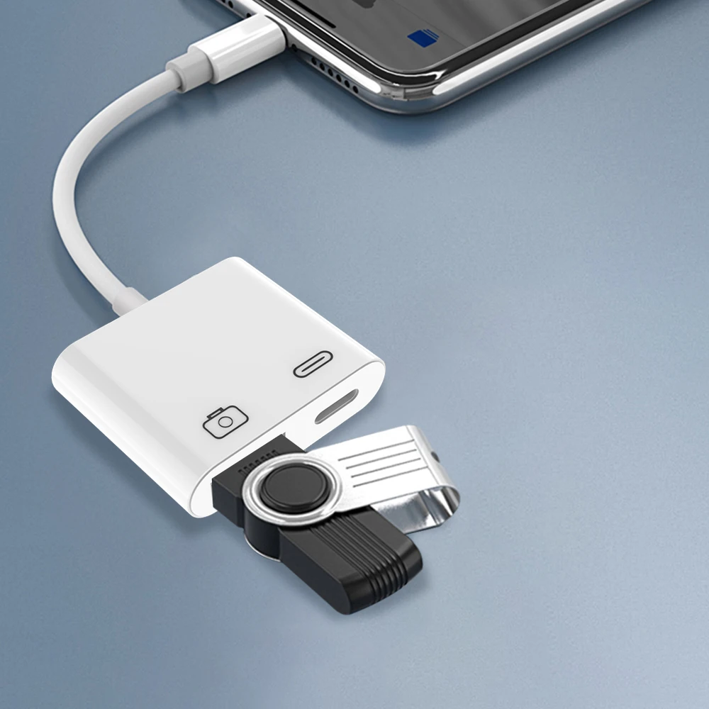 Цифровой OTG адаптер для Lightning/USB 3 камера ридер комплекты подключения с зарядным портом синхронизации данных для iPhone X/XS/8 P/7/7 P