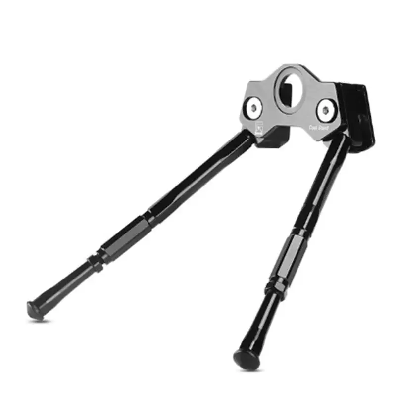 Горная дорога велосипед Kickstand велосипед Kick Stand сплав двойные ножки велосипедная стойка для парковки велосипед Стенд боковая ножная поддержка ног - Цвет: Черный