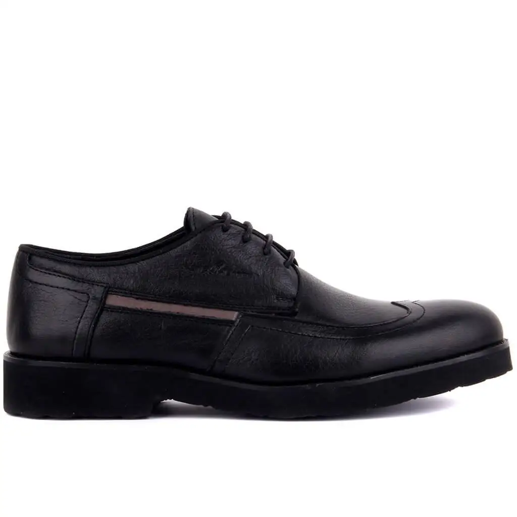 

Sail-Lakers Black Leather Lace-Up Men Casual Shoes