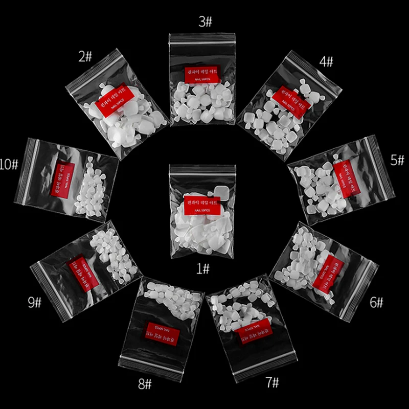 500 шт 10 Размер полное покрытие накладные ногти для пальцев ног Кончики ног смешанные чистые натуральные поддельные ногти Маникюр для кончиков ногтей украшения для ногтей