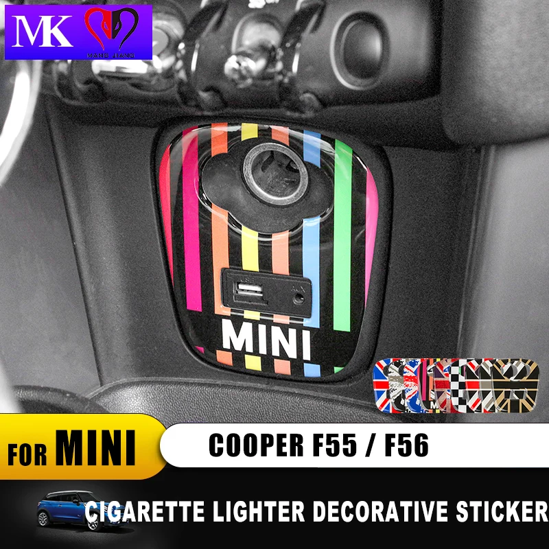 Union Jack AUX прикуриватель USB панель приборной панели 3D мягкая наклейка для Mini Cooper S F55 F56 F 56 автомобильные аксессуары