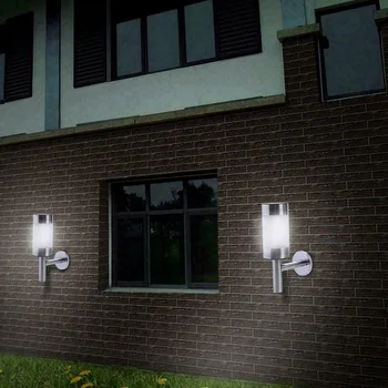 

Stainless Steel Outdoor Garden Light Solar Powered Shed Door Fence Wall LED Light TN88