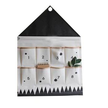 

Baby Child Storage Hanging Bag Wall Cartoon Multi-Grid Waterproof Canvas Debris Bag