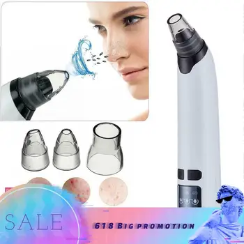 

Vacuum Suction Blackhead Remover Nose Facial Pore Cleaner Removal Skin Head Pimple Acne Tools Spot Beauty Care Face Black X2B3