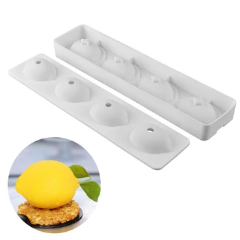 

4 Cavity Lemon Shape Silicone Molds Brownies Mousse Cake Mold Baking Dessert Cake Decorating Bakeware Tools Mould
