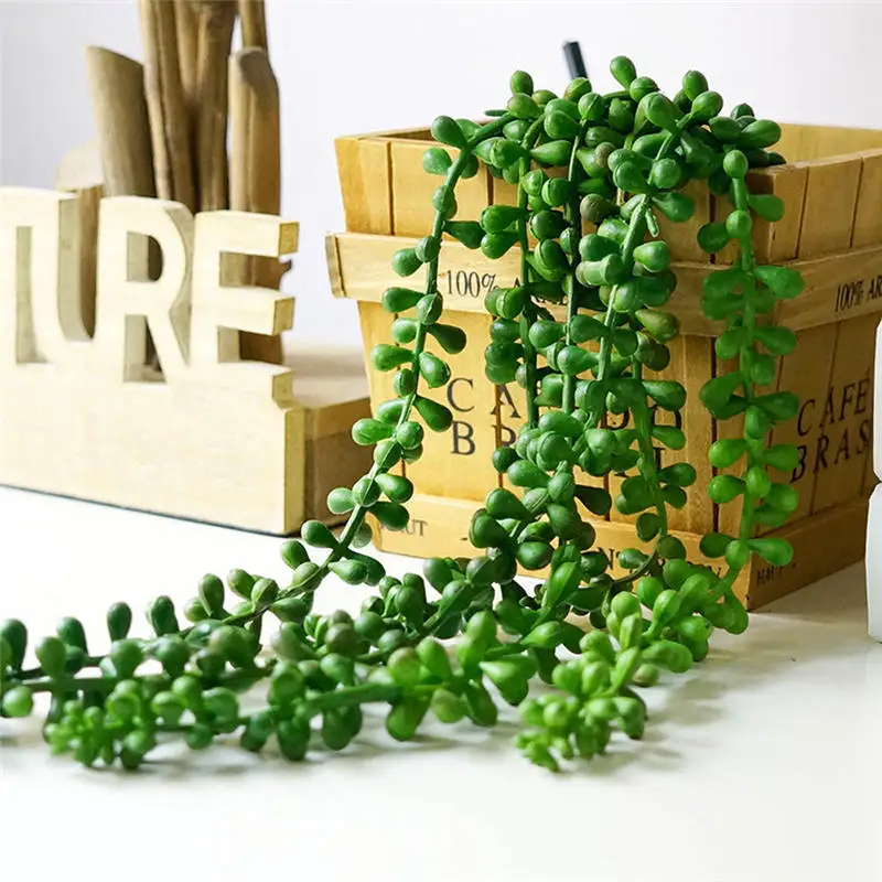 1 шт. искусственные растения зеленые пластиковые листья растений Сад домашний декорация искусственная трава поддельные листья растений