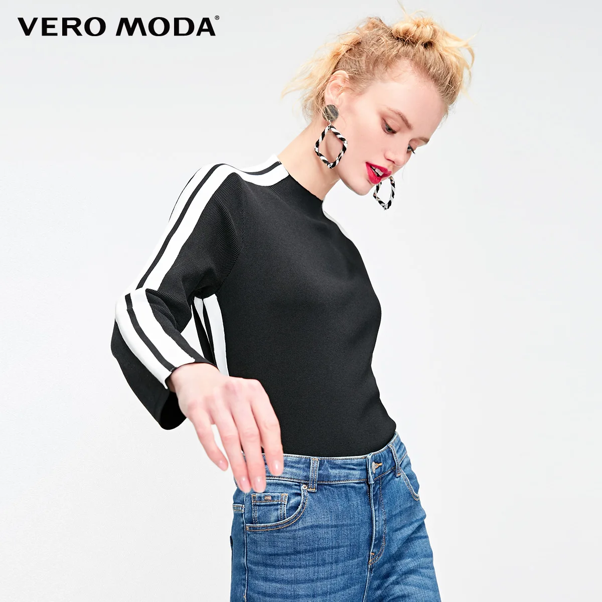 Vero Moda женская вязаная одежда разных цветов с круглым вырезом и длинными рукавами | 319124514