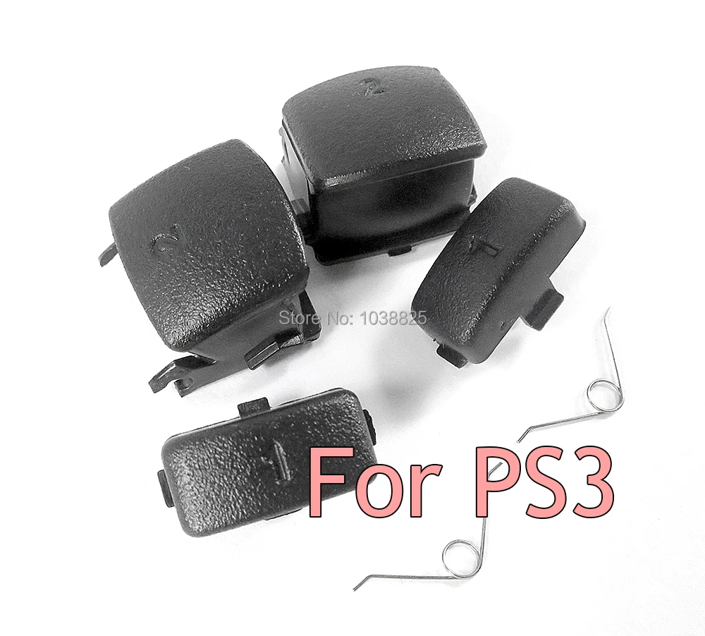 1setBlackRepairPartForL1R1L2R2ButtonswithspringsForPS3