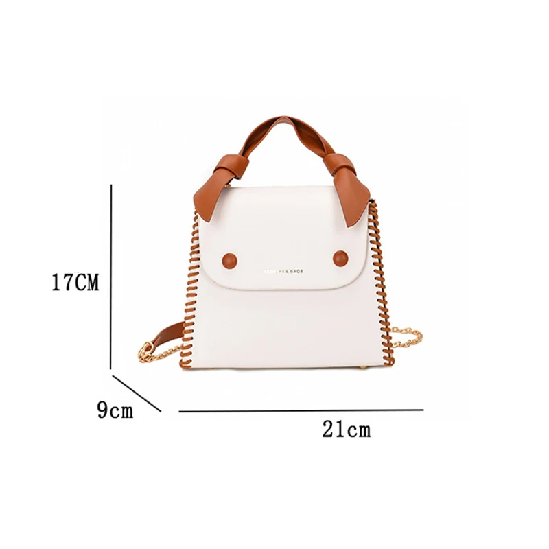 Retro Handmade Hand Stitching Handle Shoulder Women Material Bag Accessories PU Leather Messenger DIY Bag Woven Set