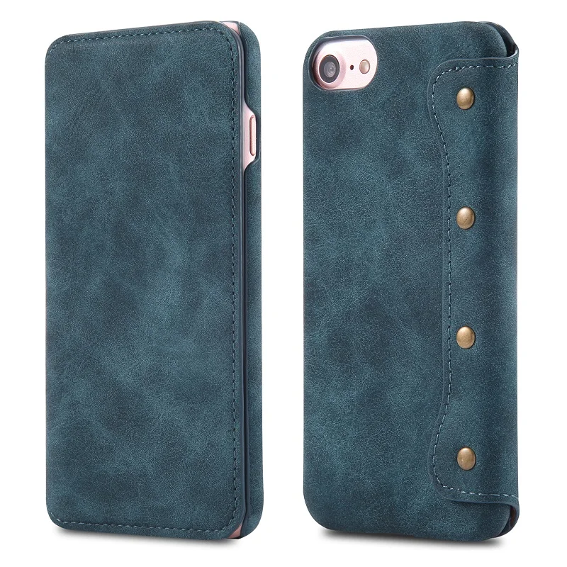 Роскошный кожаный чехол для iPhone 6 6S 7 8 Plus X XR чехол Ретро Флип-кошелек Coque для iPhone XS Max Чехол-держатель для карт