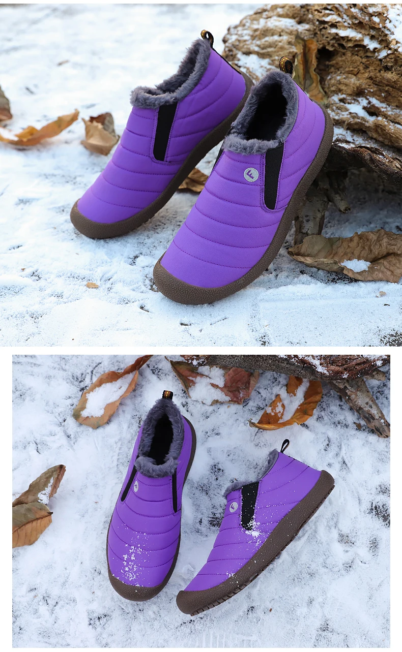 WWKK/зимние мужские ботинки водонепроницаемые удобные нескользящие зимние ботинки Женская Теплая мужская обувь на меху женские ботильоны мужские ботинки