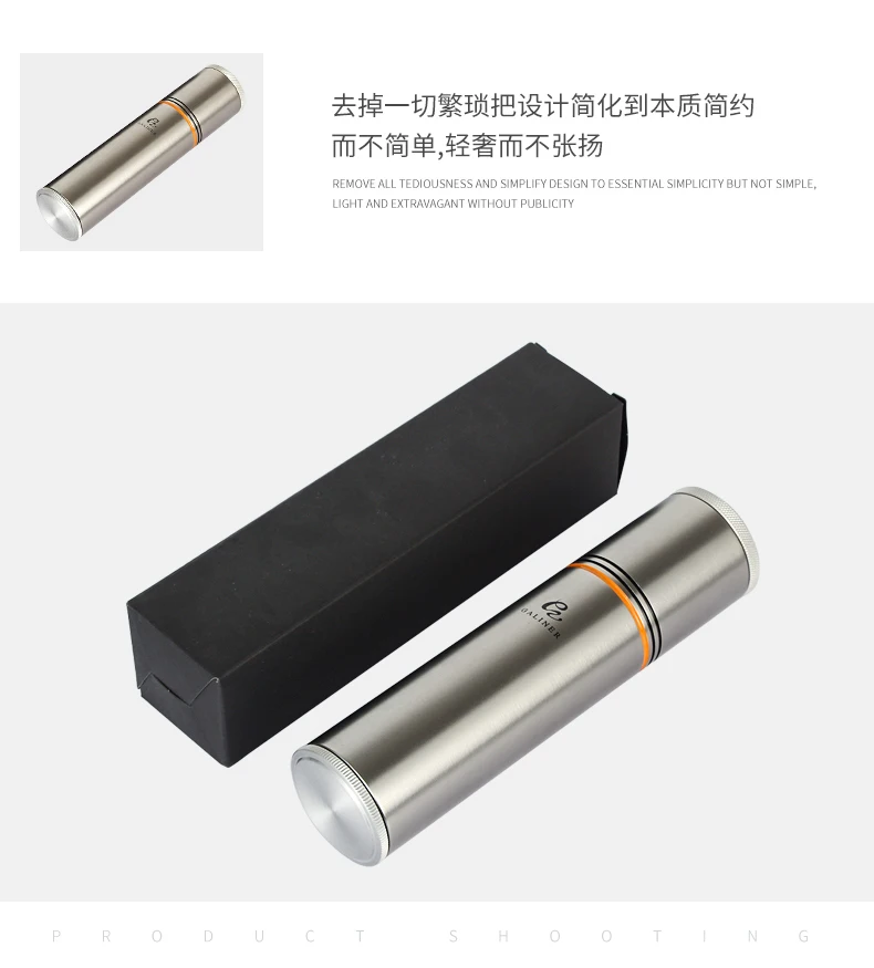 COHIBA Cigar Tube Portable Cigar Humidor Case Box Aluminium Alloy Cigar Accessories Travel with Humidor Humidifier Hygrometer