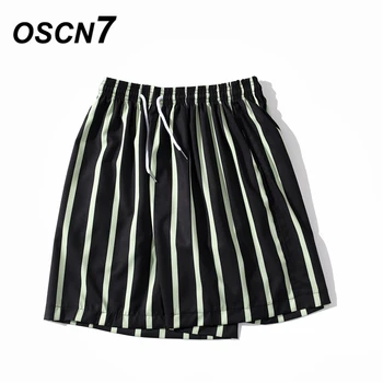 

OSCN7 Casual Streetwear Hawaii Print Oversize Beach Board Shorts Men 2020 Summer High Street Bermuda Short Pants Women BM39