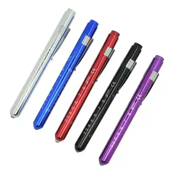 

Portable LED Flashlight Work Lights Medical First Aid Pen Light Torch Doctors Clinical Inspection Lamp with Scale and Pen Clip