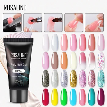 

ROSALIND Poly Gel For Nails Extension Finger nail art Manicure Acryl gel Varnish hybrid 30ML Poly UV Gel Polish Extension