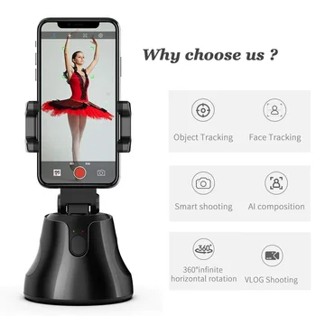 

Apai Genie Smartphone Selfie Shooting Gimbal 360 Face Object Tracking Follow Up Selfie Stick for Photo Vlog Live Video Record