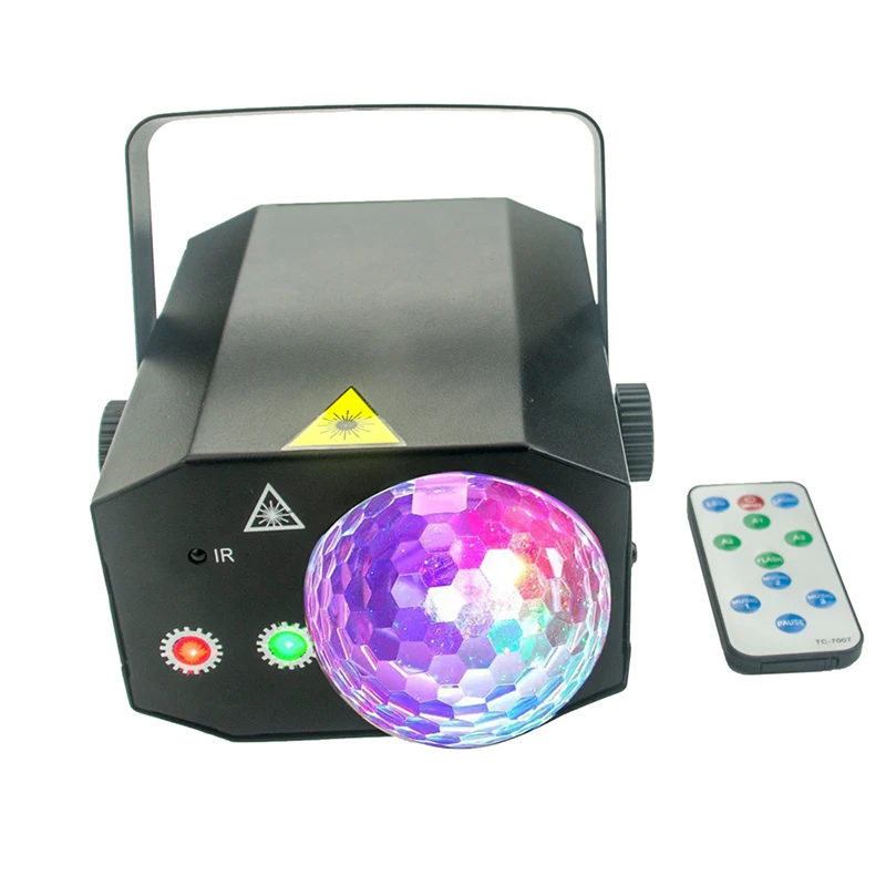 Led сцена с прожекторами для дискотеки огни DJ диско шар Звук Активированный лазерный проектор Эффект лампы свет музыка Рождественская вечеринка