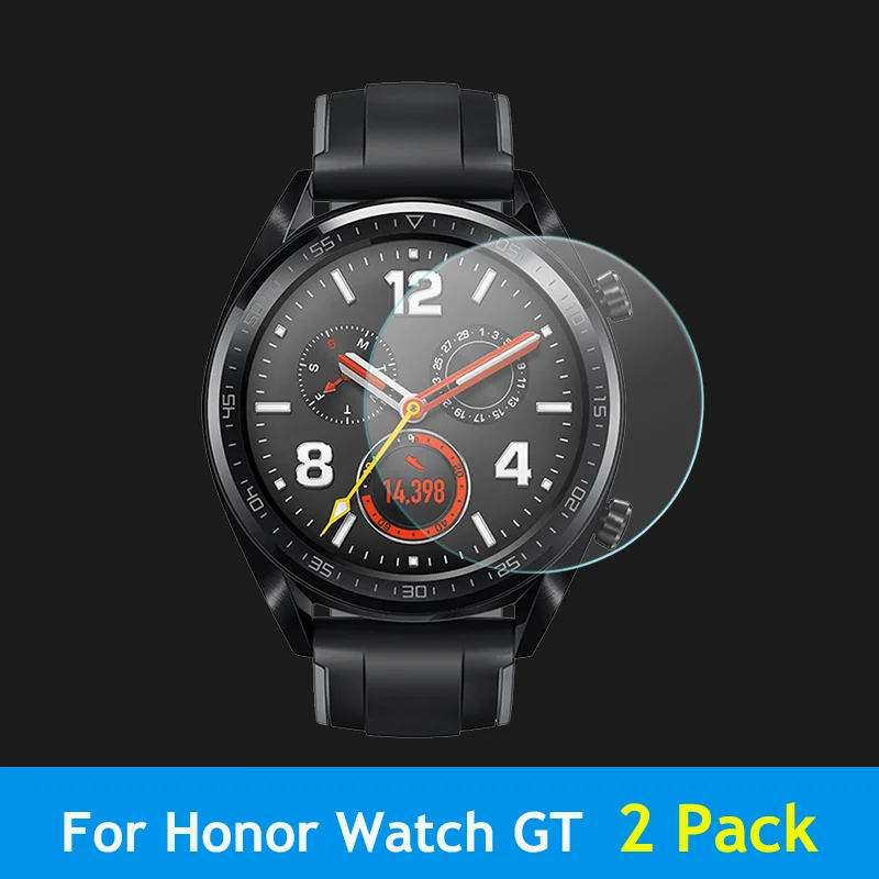 Transparent Закаленное стекло 9H для huawei watch GT/Watch 2 pro для Honor watch Magic/dream HD с защитой от царапин и отпечатков пальцев - Цвет: Transparent