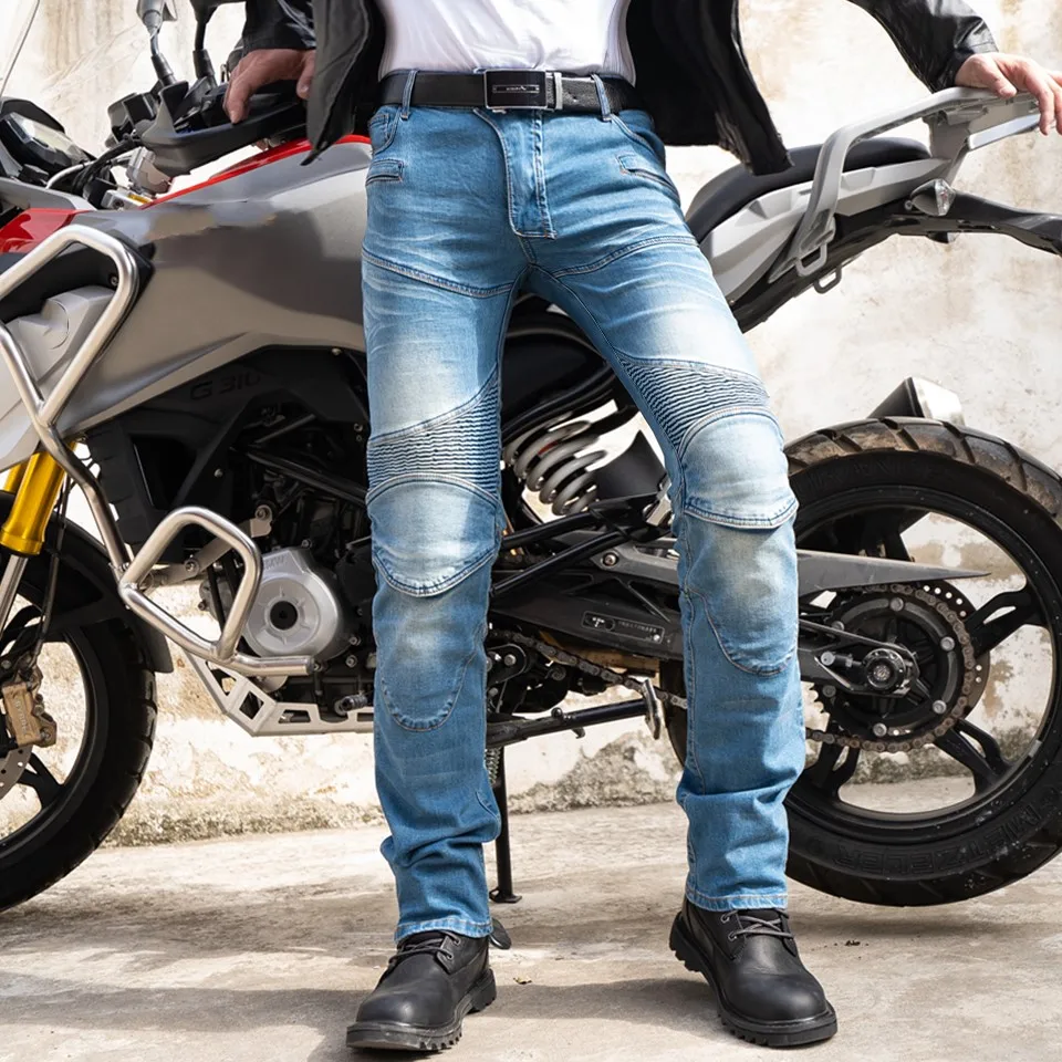 

Moto pants kneepad protective pants jeans motocross pants and kneepad trousers kneepads windproof bicycle pants women