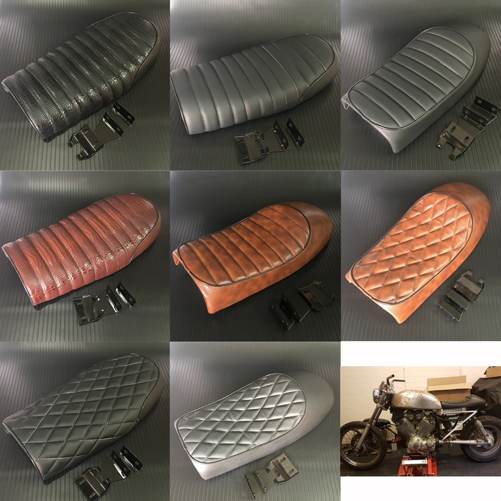 Motorcycle Diamond Vintage Cafe Racer Seat Retro Saddle For Honda CB CL CB200 CB350 CB400 CB500 CB550 CB750 |