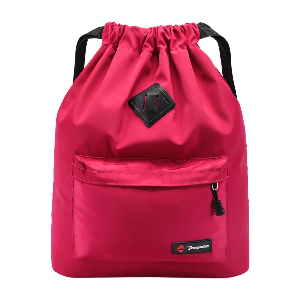 

OCARDIAN Waterproof Gym Bag Women Girls Sports Bag Travel Drawstring Bag Outdoor Bag Backpack for Training Fitness Bags Softback