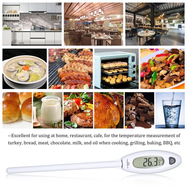 Lcd Digitális Élelmiszer-Hőmérő 5,9 Hüvelykes Szonda Toll Típusú Konyhai Hőmérő Instant Olvassa El A Hústej-Élelmiszerek Folyékony Főzési Sütéshez - Image 6