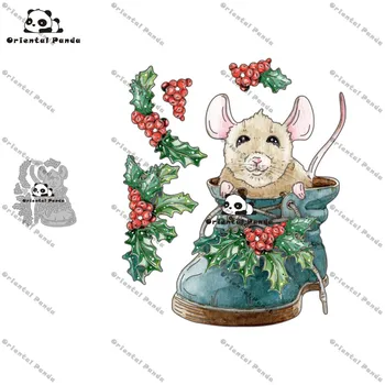

New Dies 2020 Mice in shoes Metal Cutting Dies diy Dies photo album cutting dies Scrapbooking Stencil stamps metal die cuts