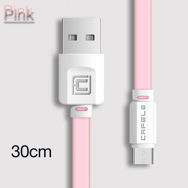 Cafele Прочный USB Micro USB кабель для Redmi Note 4x кабель Micro USB для BLU Studio X8 кабель Micro USB 5 В 2.1A - Цвет: pink 50cm