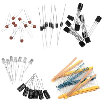 

Electronic Resistor & Common Transistor & Capacitors & Diodes & LED Assortment