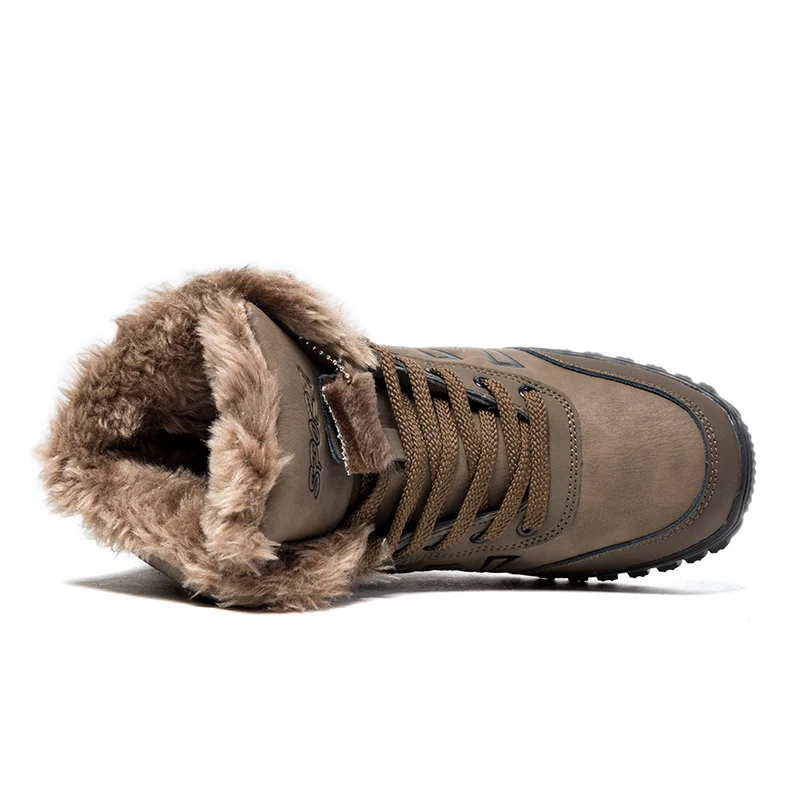 Мужские ботинки; модная очень теплая зимняя обувь; уличные мужские ботинки; повседневные брендовые зимние ботинки; Теплые ботильоны; Botas; размеры 39-46