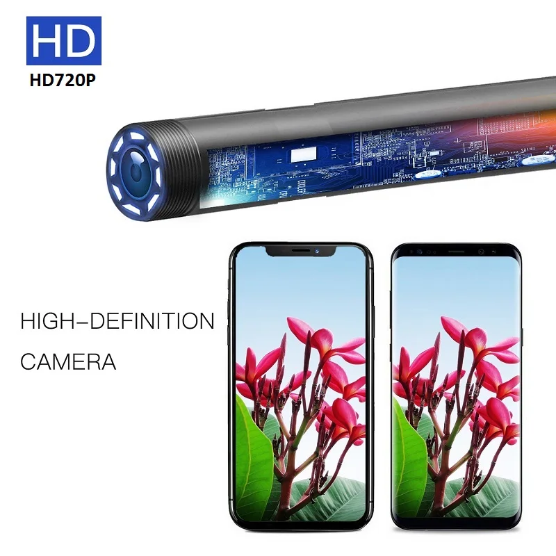 8 мм объектив HD 720P Wifi эндоскоп камера мягкий жесткий провод IP67 водонепроницаемый USB осмотр бороскоп камера для Android IOS iPhone