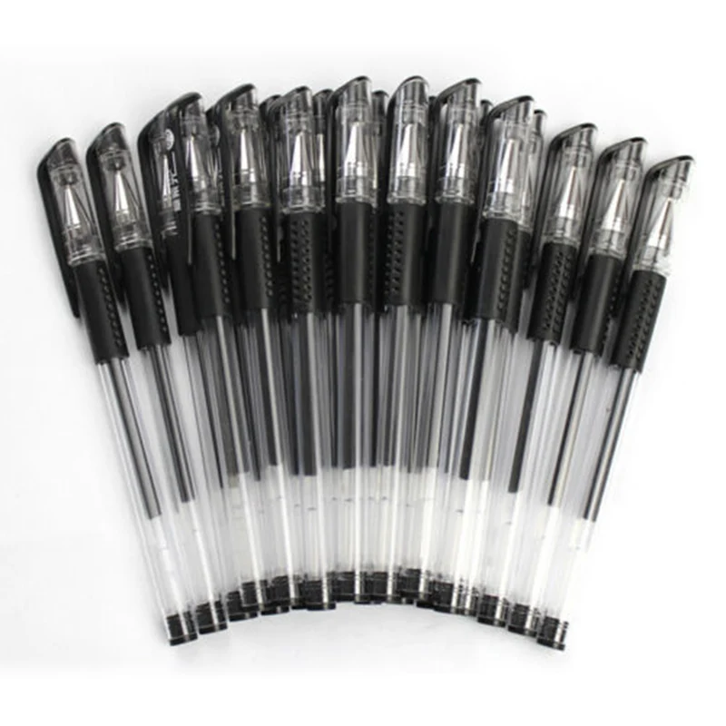 

12 PCS 0.5mm Black Gel Ink Roll Ball Ballpoint Pen Office School Stationery Pens