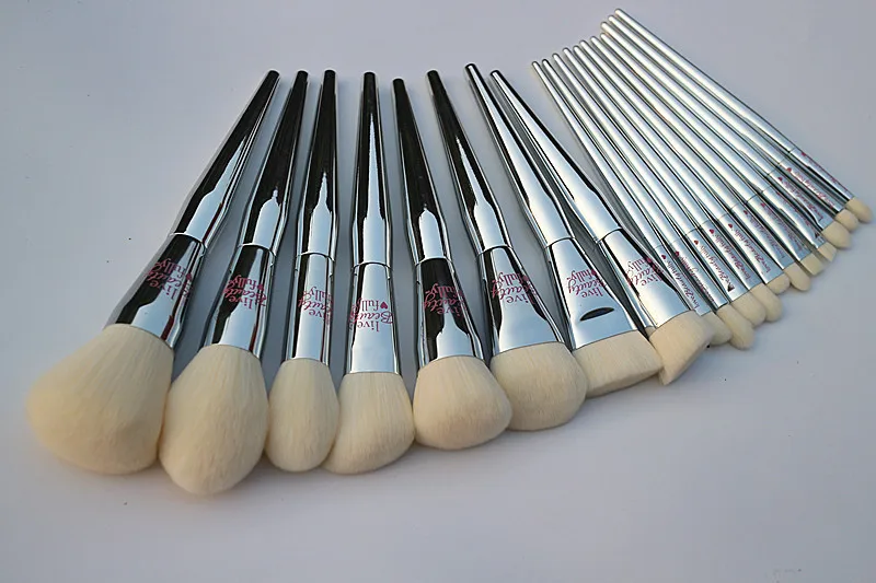 19pcs/set High quality full functional Makeup brushes Set Powder Blusher Highlight Eyeshadow eyebrow Make up brushes silver coat 5