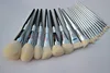 19pcs/set High quality full functional Makeup brushes Set Powder Blusher Highlight Eyeshadow eyebrow Make up brushes silver coat 5