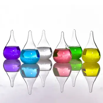 

Stylish Desktop Weather Forecast Water Drop Glass Bottle Barometer Bottles Weather Station Creative Gift