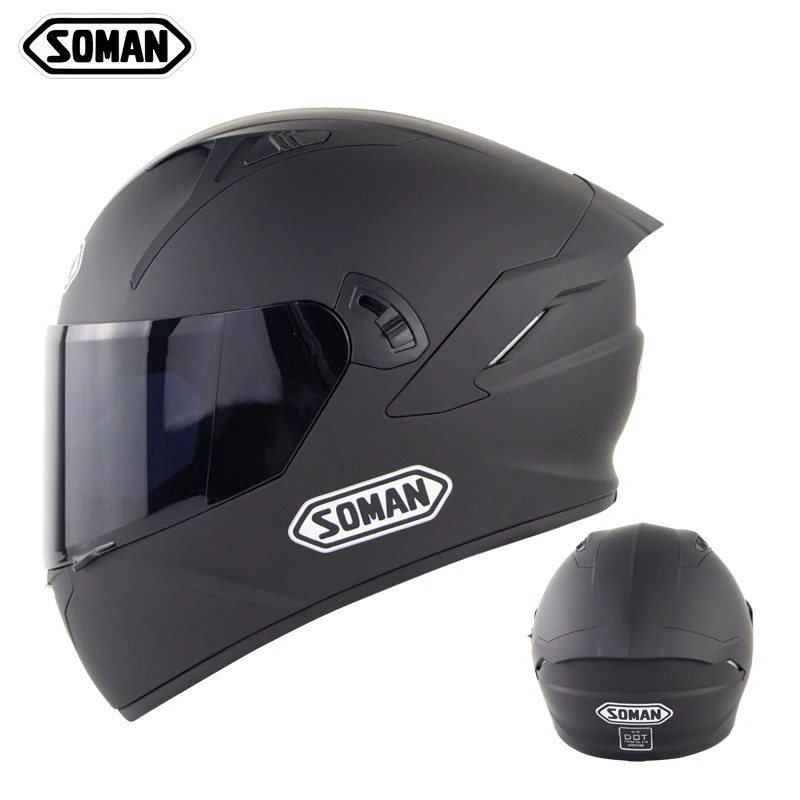 Double Lens Motorcycle Helmets Full Face Casco SOMAN SM968 DOT Riding Motocross Racing Motobike Helmet Casco De - AliExpress Mobile